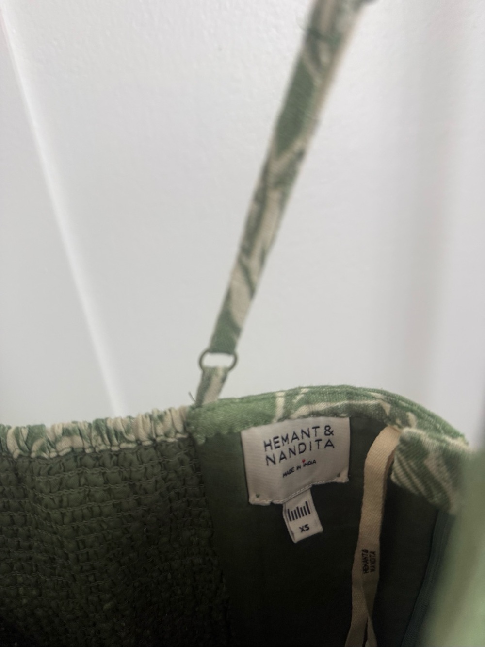 Hemant & Nandita Dara Green Floral Mini Dress - Picture 6 of 7